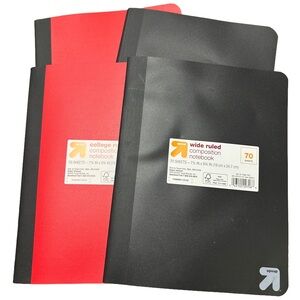 Red and Black Composition Notebooks Set
